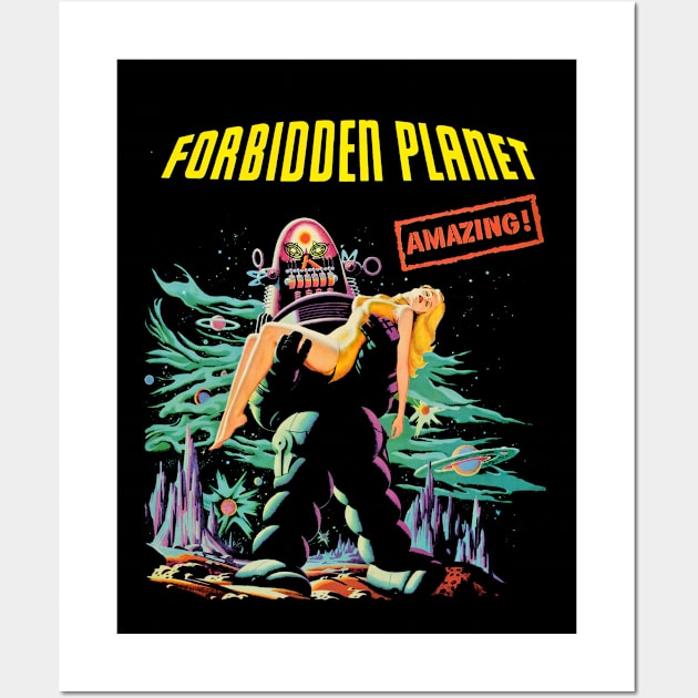 Forbidden Planet (1956) Wall Art by Stupiditee